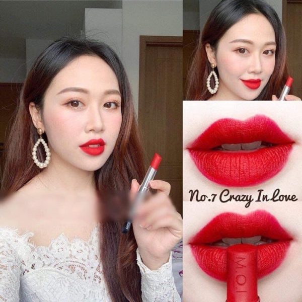 Son thỏi Love MOI Crazy in love-Đỏ hồng No.7