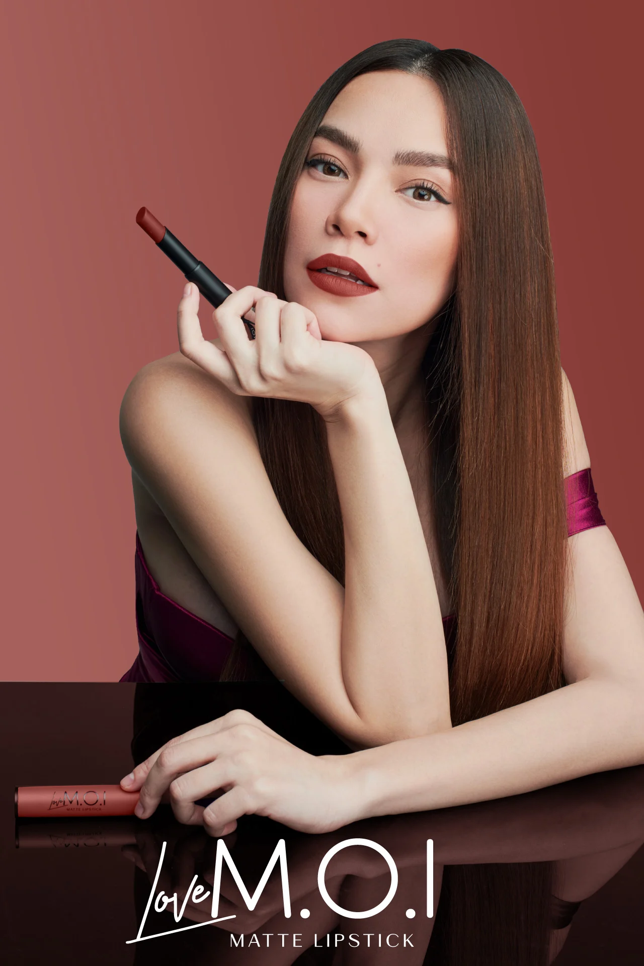 Son thỏi Love MOI STronger-Đỏ đất No.8