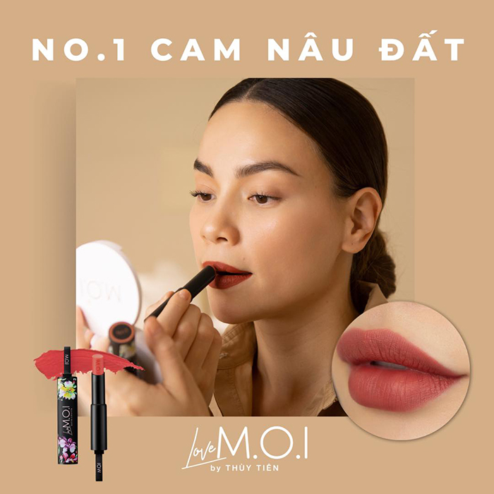 Son thỏi MOI by Thuỳ Tiên-Cam nâu đất No.1