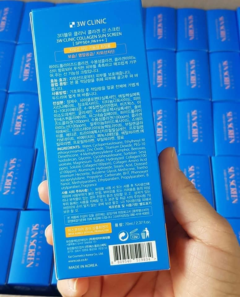 Kem Chống Nắng 3W Clinic Collagen Sun Screen