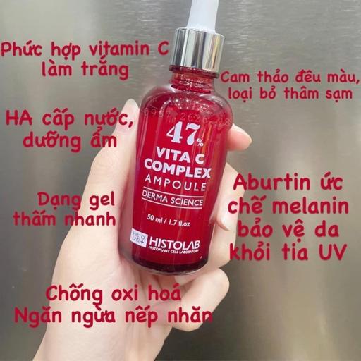 Tinh chất dưỡng trắng da Histolab 47% Vita C Complex Ampoule