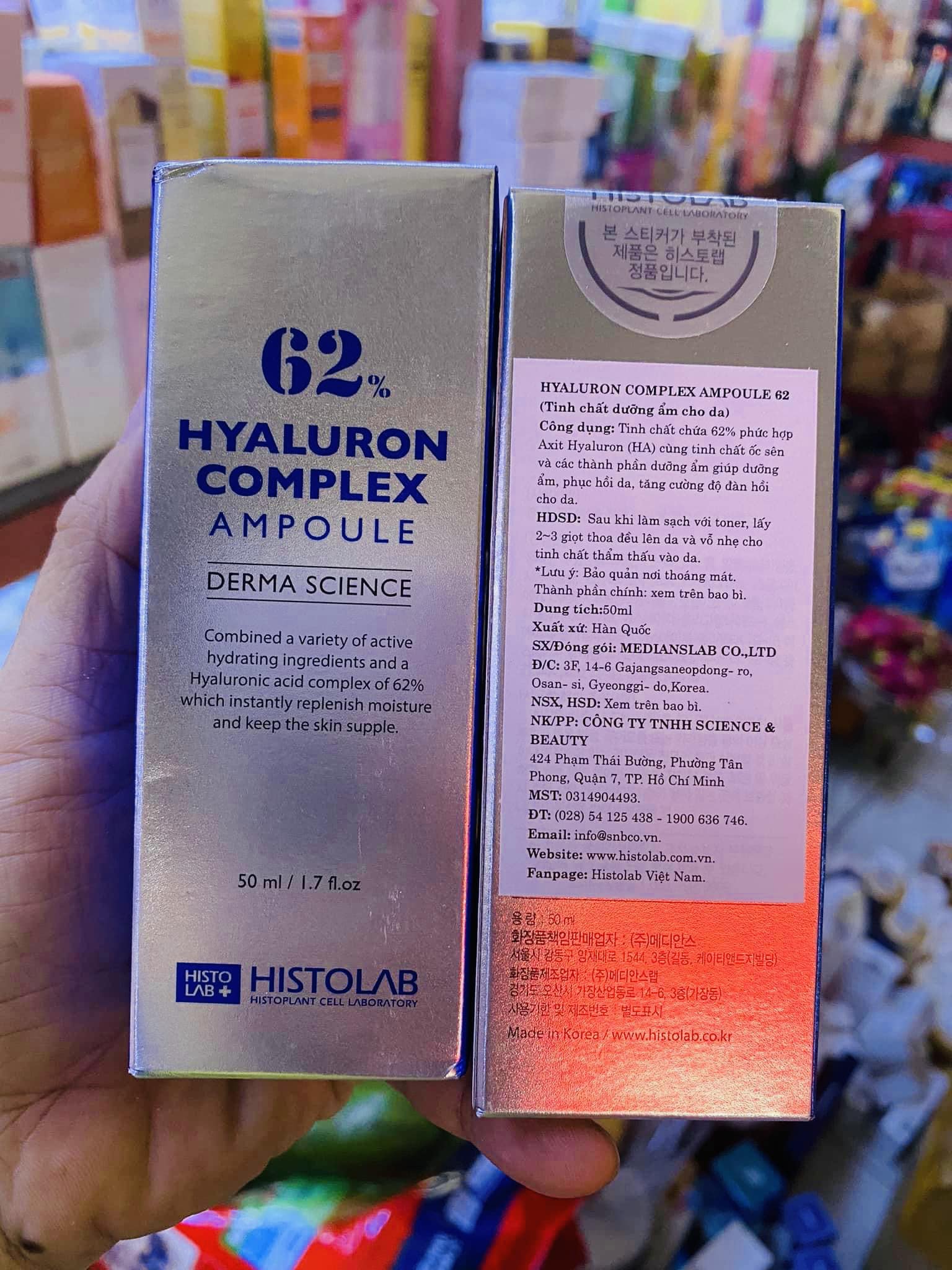 Tinh chất dưỡng ẩm da Histolab 62% Hyaluron Complex