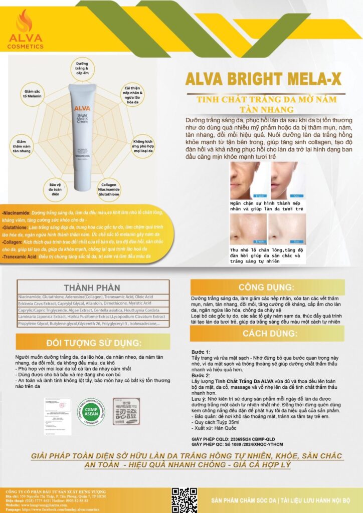 Tinh Chất Ngừa Nám Alva Bright Melasma-X Tinh Chất Ngừa Nám Alva Bright Melasma-X